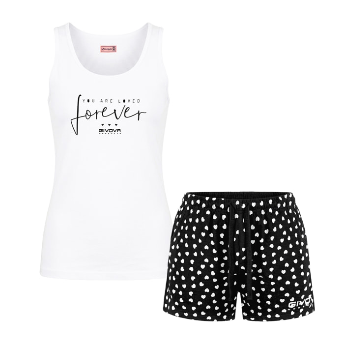 Completo Homewear Donna Corto GIVOVA Cotone