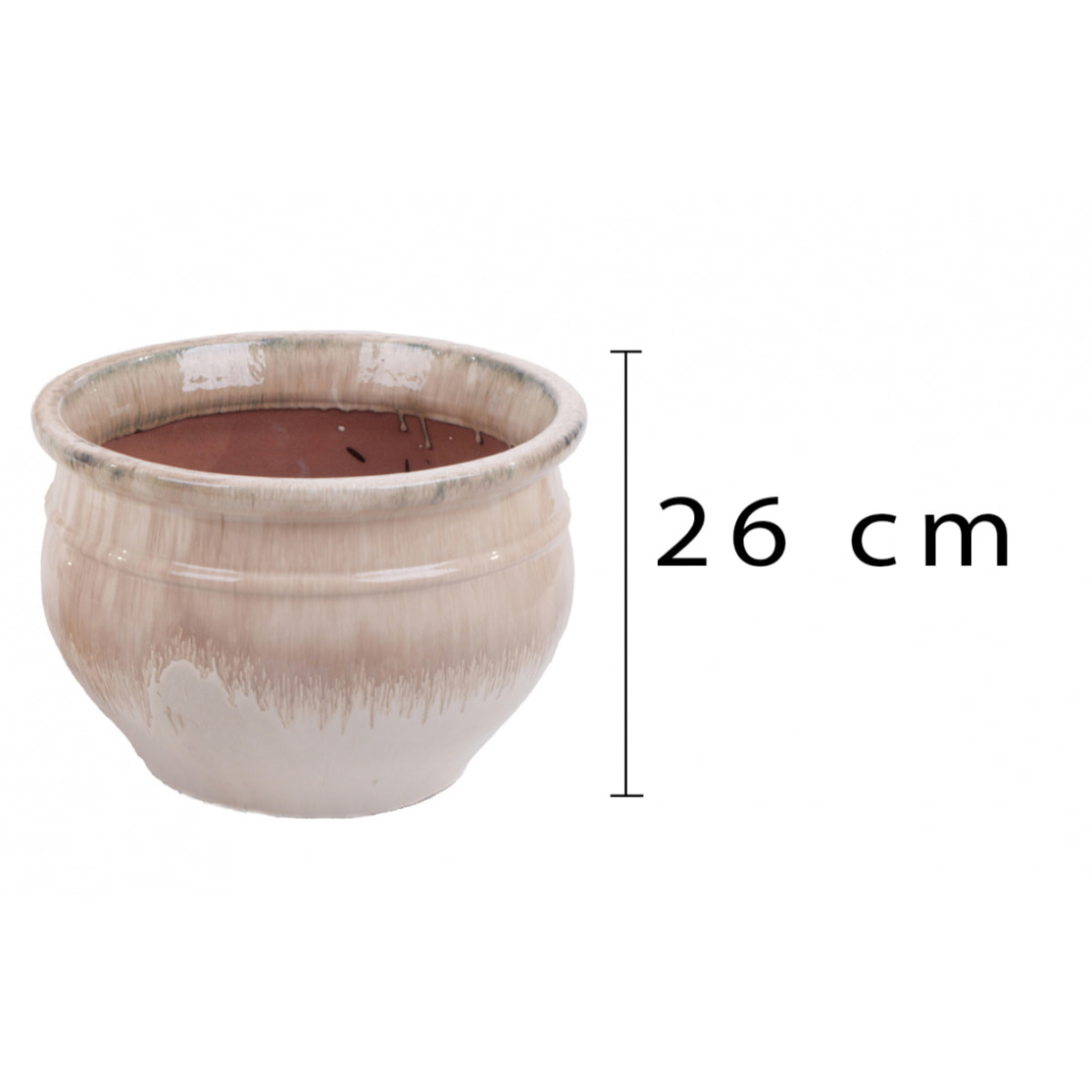 Vaso Cachepot In Ceramica. Larghezza 36 Cm - Pezzi 1 - 36X26X36cm - Colore: Bianco - Bianchi Dino - Ceramica