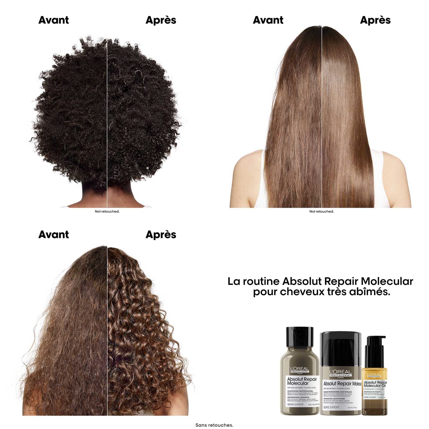 Absolut Repair Molecular - Coffret Shampooing Réparateur 100 ml + Masque sans Rinçage 50 ml