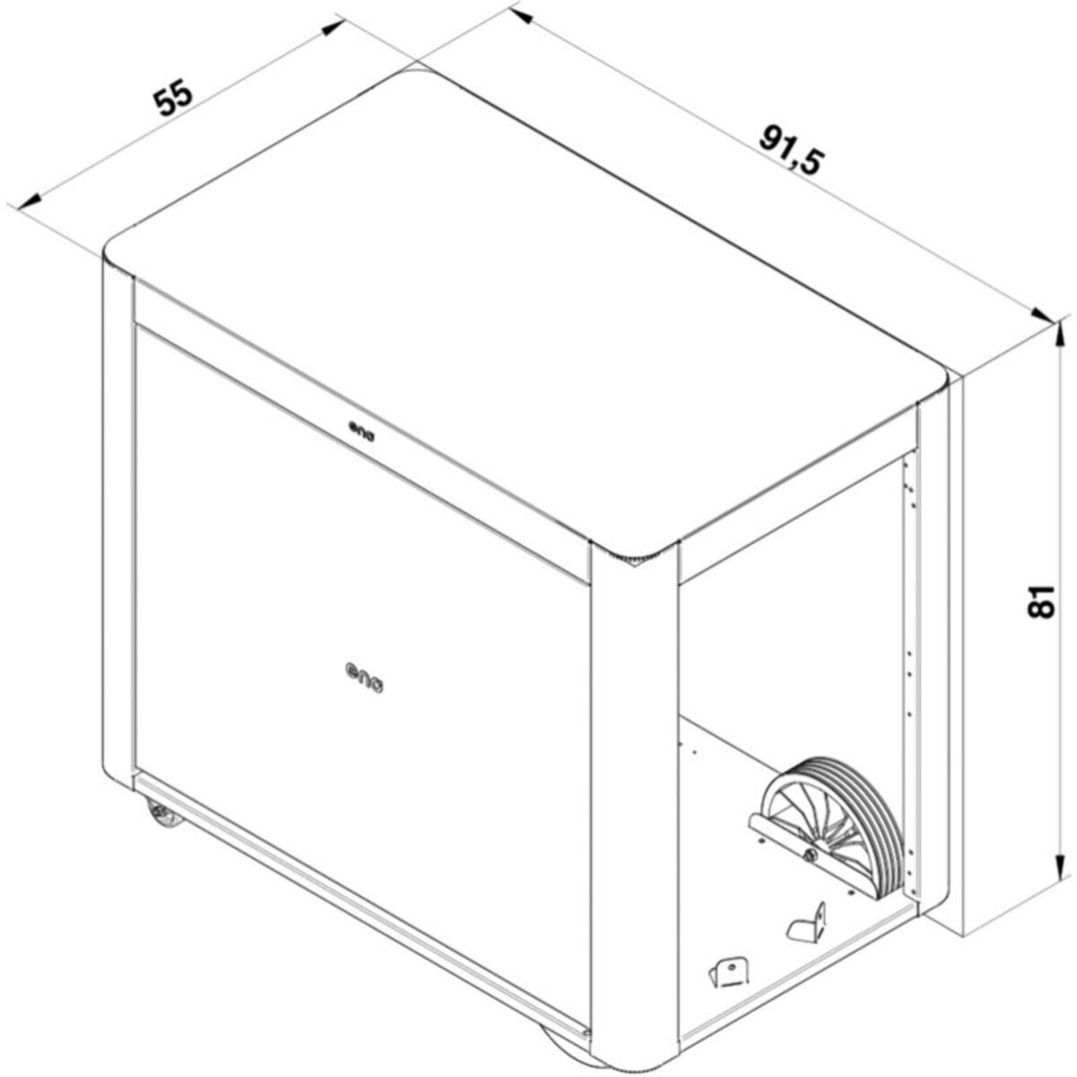 Chariot Plancha ENO CHILLE  Gris Cargo compatible planchas, 92 cm