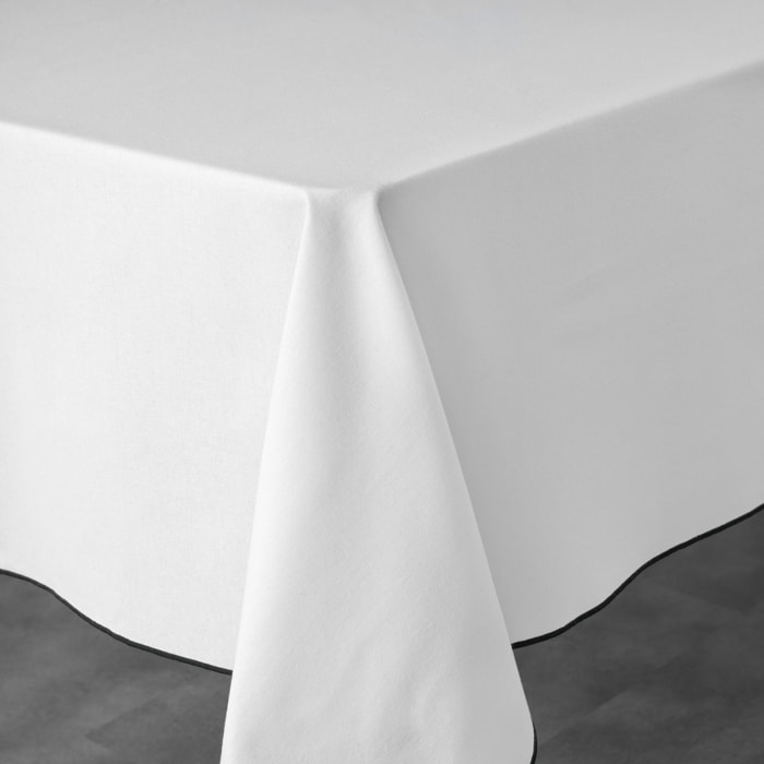 Nappe bourdonnée en coton recyclé - Blanc