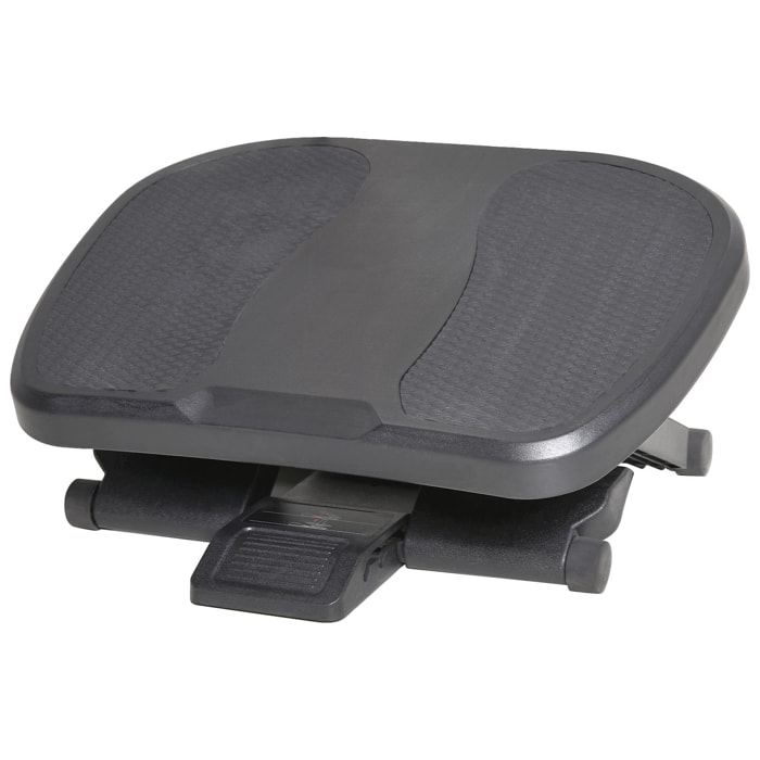 HOMCOM Repose-pied ergonomique de bureau hauteur et inclinaison réglables 45L x 34l cm gris