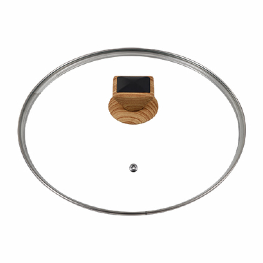 Tartera con tapa 28X7.5CM aluminio prensado Bergner Earth Black