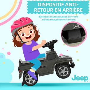 Porteur enfant voiture 18-36 mois klaxon bruit moteur coffre butée arrière anti-basculement gris