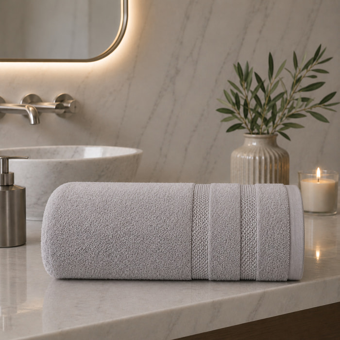 COTONE EGIZIANO Telo Bagno Spugna Lusso 530 gr_100x150_Gr. Pietra