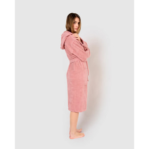 Albornoz capucha 450gr unisex rosa keike