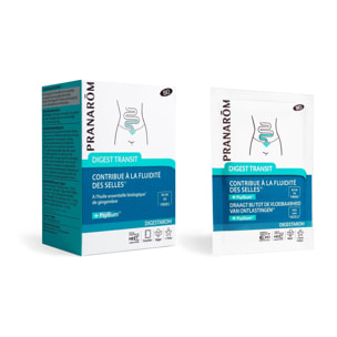 Pranarom - Digest transit - contribue à la fluidité des selles - Bio - 10 x 6 gr