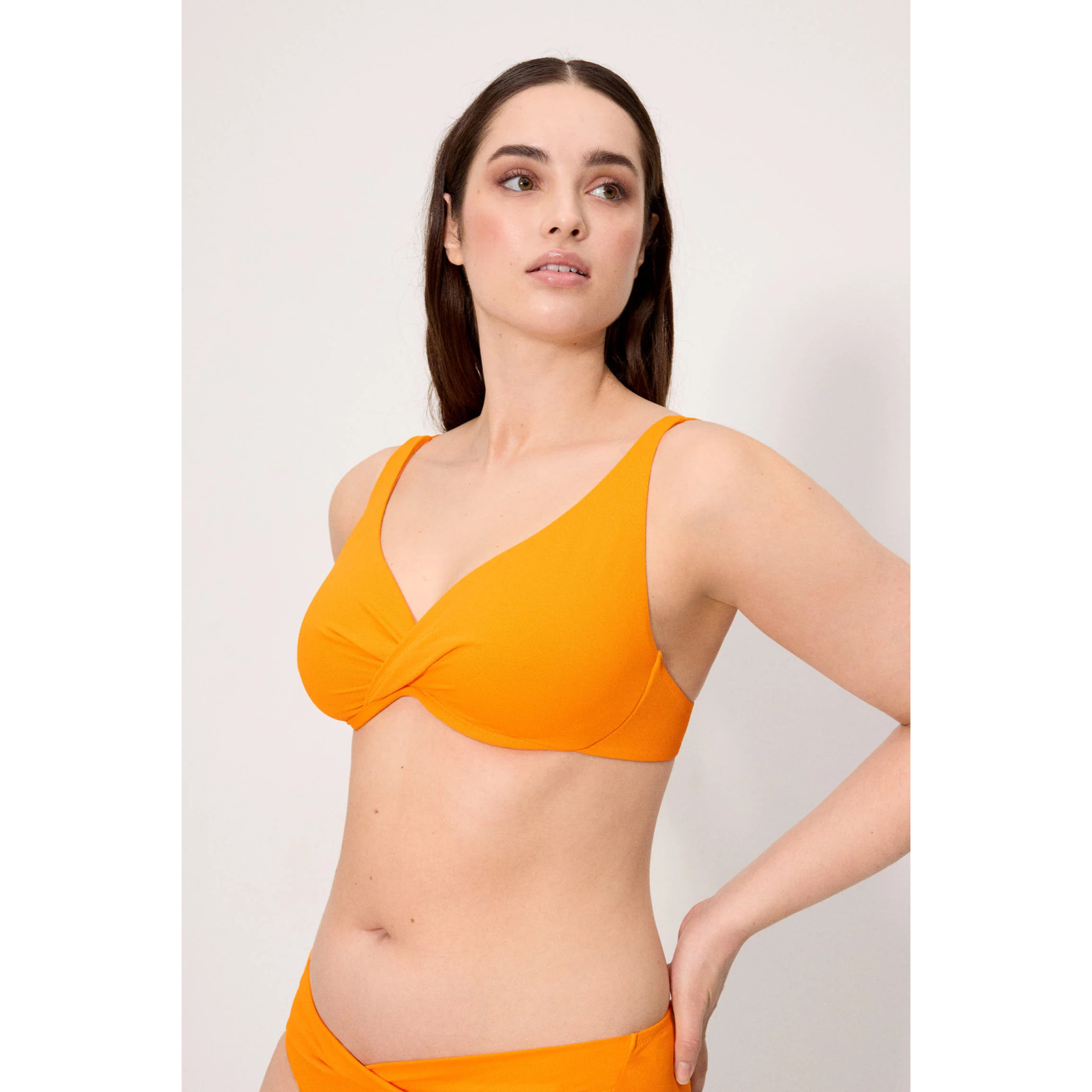 Top bikini contenitivo Giallo