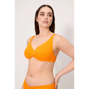 Top bikini contenitivo Giallo