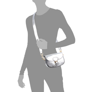 Annone borsa a tracolla donna. Pelle scamosciata autentica lucida.