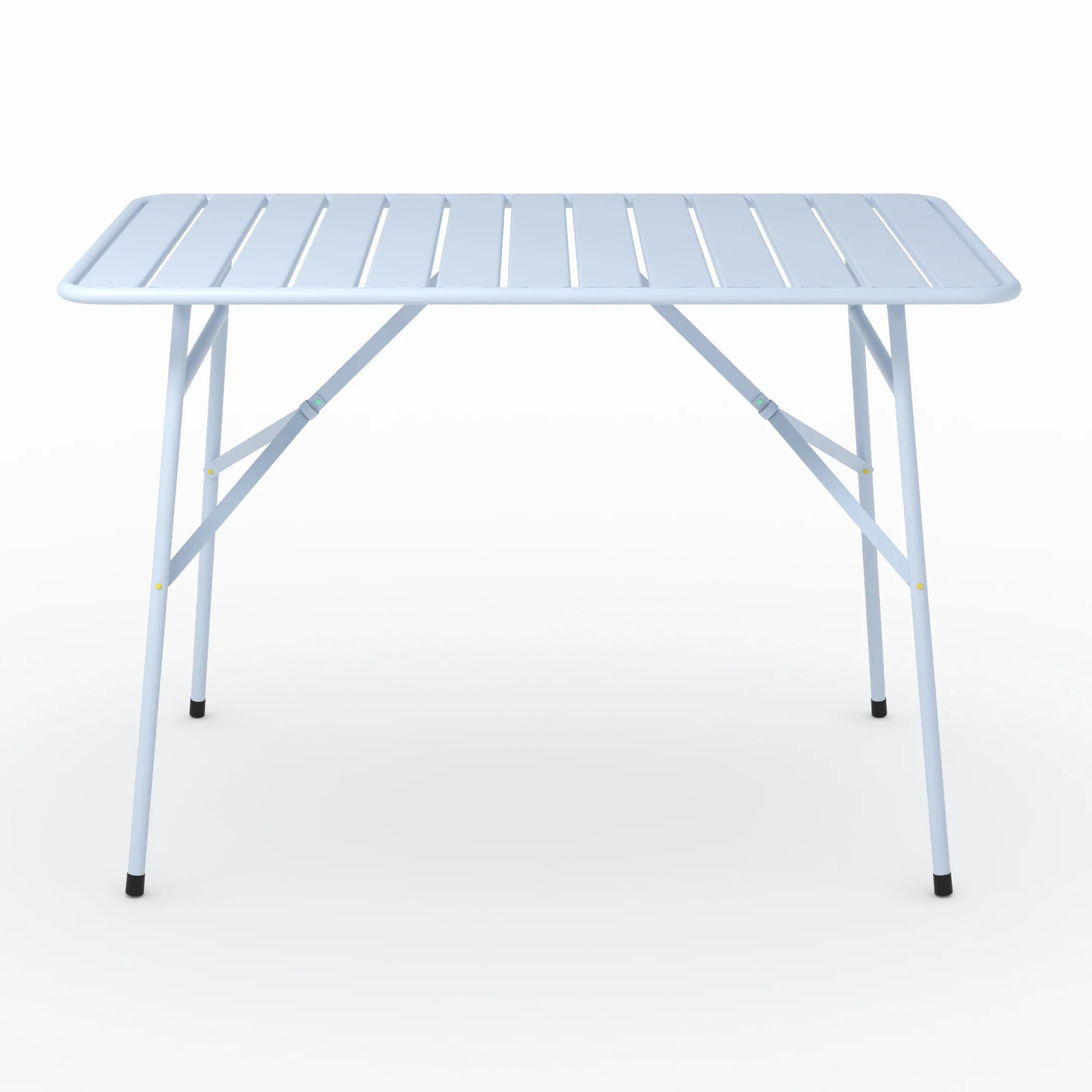 Table de jardin en métal bleu pastel 4 personnes - Yumi