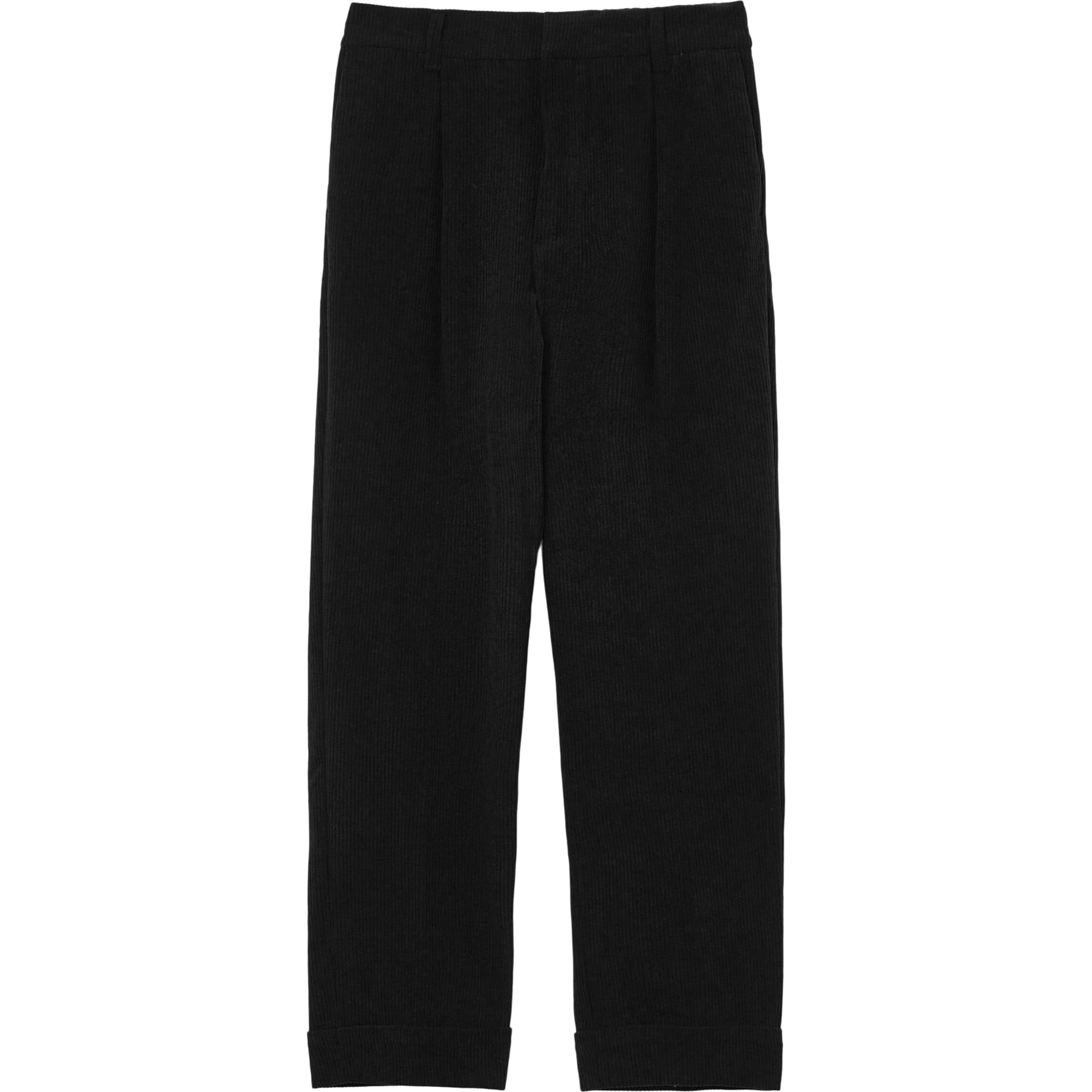 Pantalone con risvolto effetto velluto