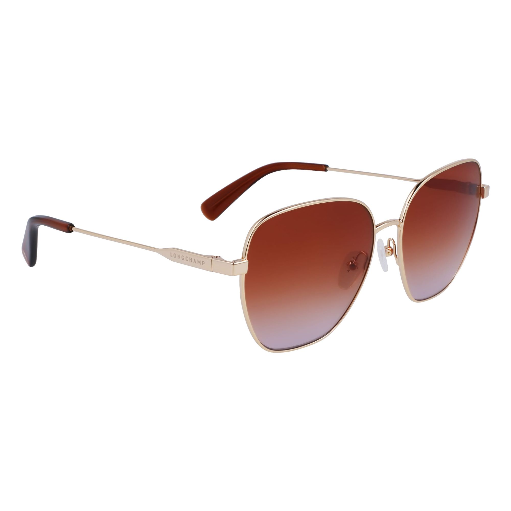 Longchamp - lunettes de soleil - doré - Couleur des verres : rouge - indice solaire : cat. 3