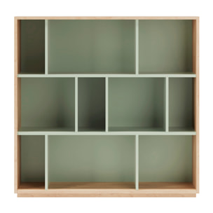 Estantería librería Nack melamina roble-verde 117x119x32 cm