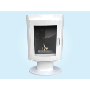 Poêle à l'éthanol en acier carré