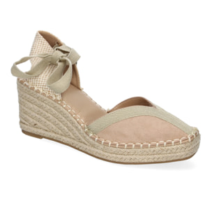 Sandalia de Mujer, Estilo Valenciana de Yute, Diseño Moderno, Detalles en la Pala