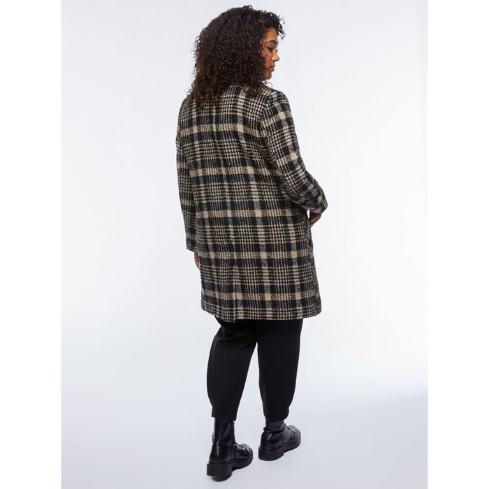 Fiorella Rubino - Cappotto check - Nero