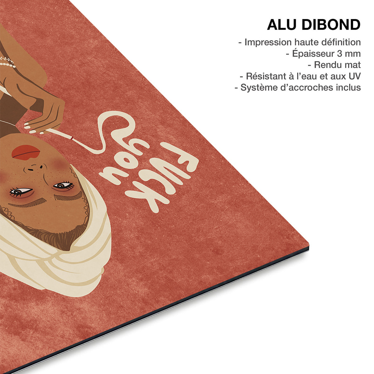 Tableau cuisine humour F*** You Tableau alu Dibond