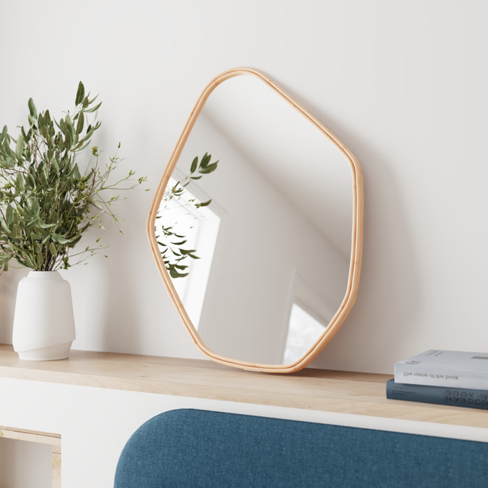 Miroir organique en rotin 80x60 cm - Tseri