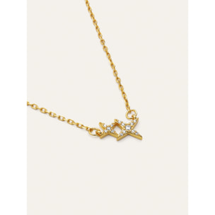 Collana Duo Spark Argento Placcato Oro