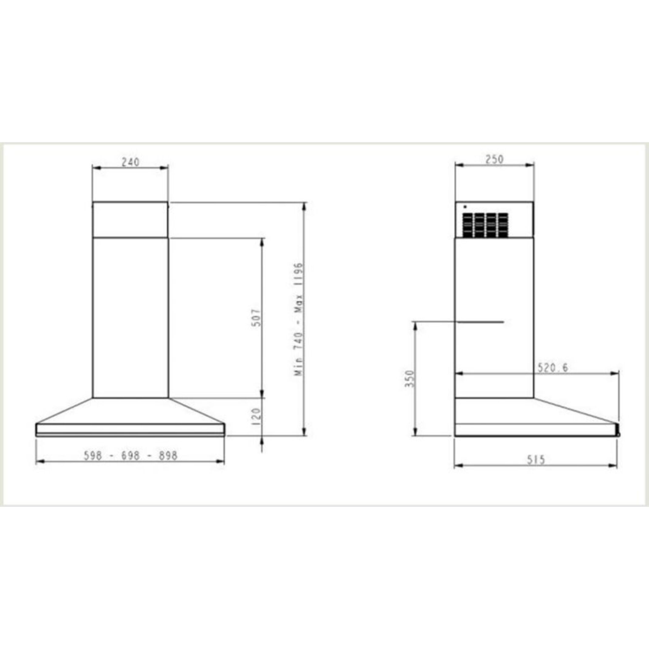 Hotte décorative murale DE DIETRICH DHP2962BX AutoBoost