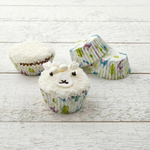 Ensemble avec un lot de 50 moules à muffins, 1 spatule Zenker et 2 bols à mixer en inox Fackelmann