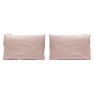 2 Fundas de almohada 100% algodón rosa 50x75 cm