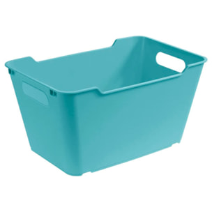 Caja de almacenaje de polipropileno color azul claro