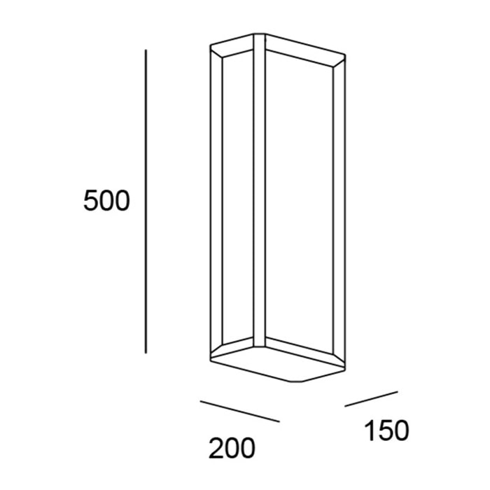 LEDS C4 Aplique IP65 Skat 500mm LED 23.9 SW 2700-3200-4000K ON-OFF Gris urbano 1266lm