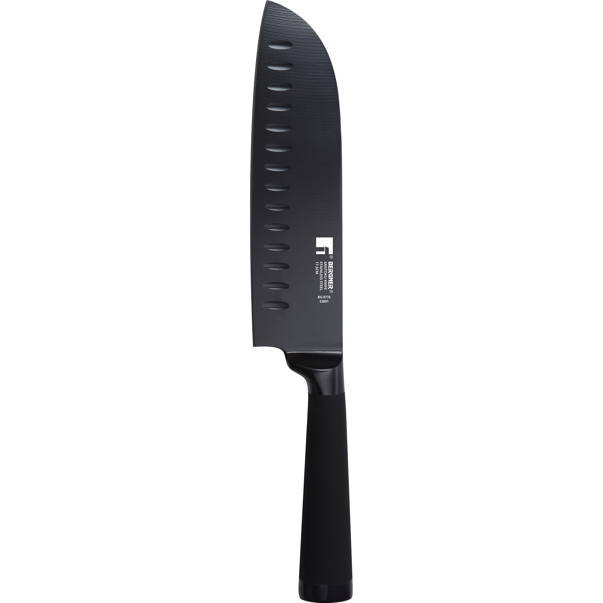 CUCHILLO SANTOKU 17.5CM BLACK BLADE Bergner