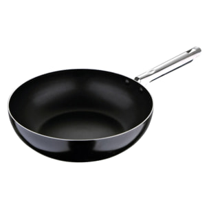 Juego de 3 sartenes - Aluminio prensado - (Sartén 30x5 + wok 28x8 + sartén asador 28x28cm) - Pixel Pro