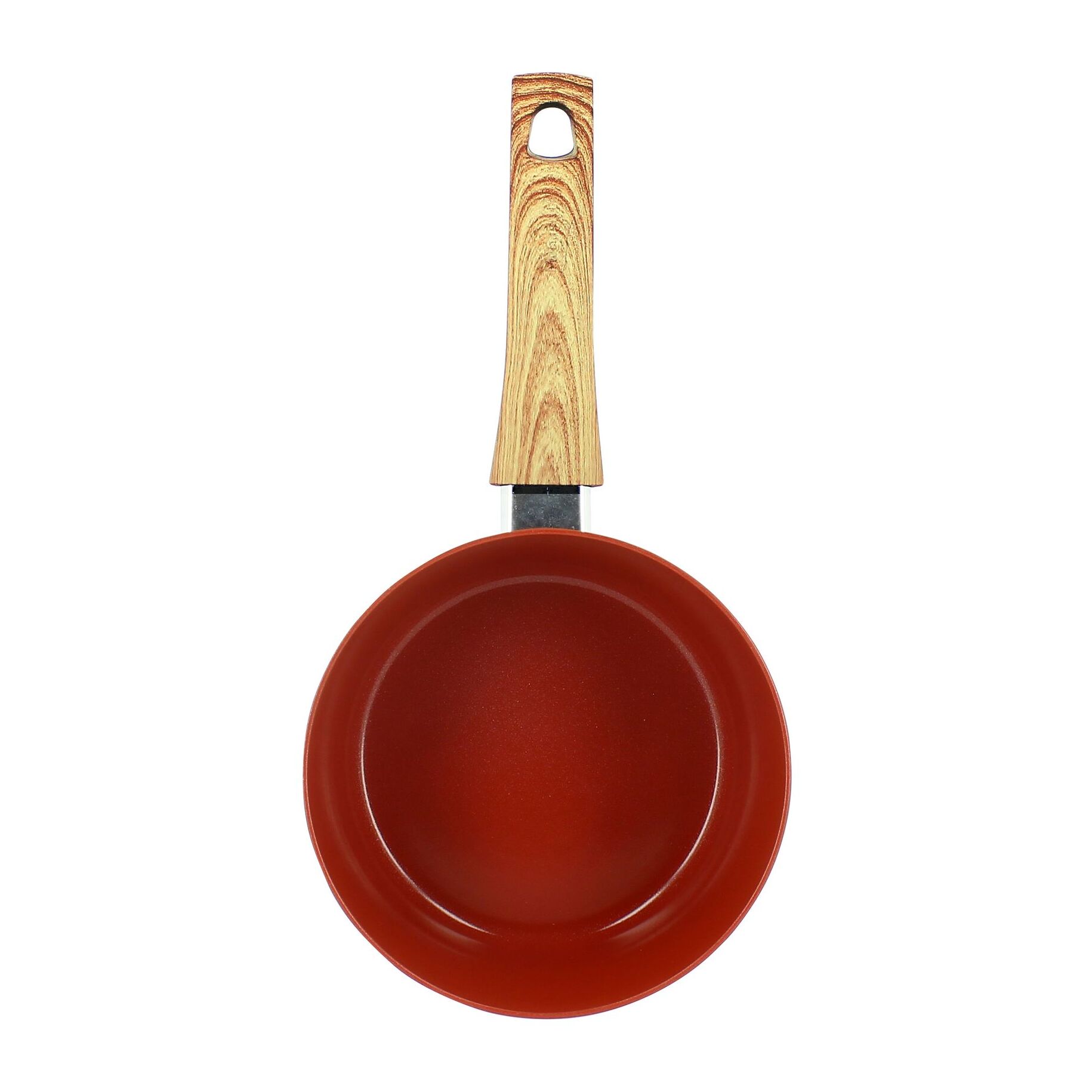 Casserole 18cm en aluminium recyclé brique - tous feux COLORAMA