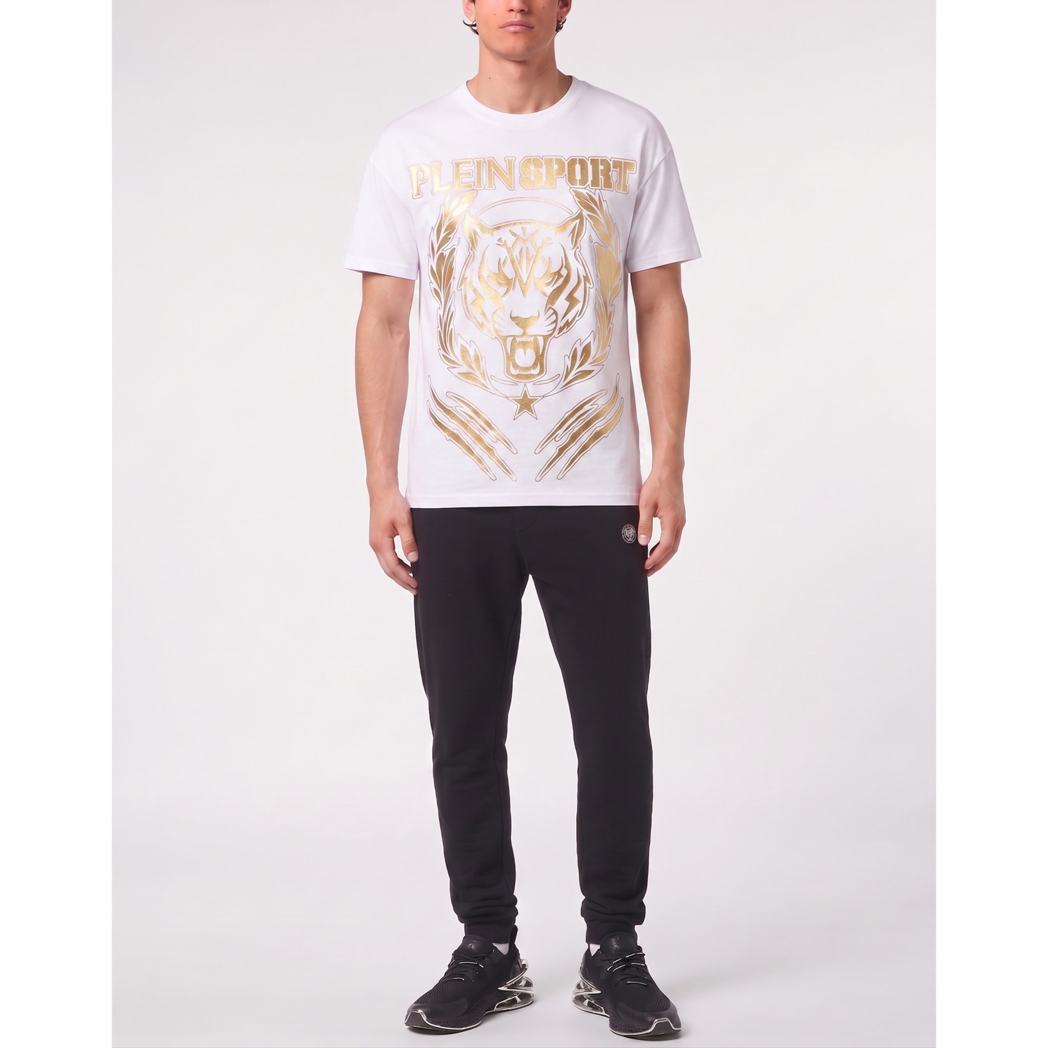 PLEIN SPORT Camiseta de cuello redondo y manga corta TIGER