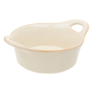 Plat rond en céramique Terre Inconnue D.12cm beige