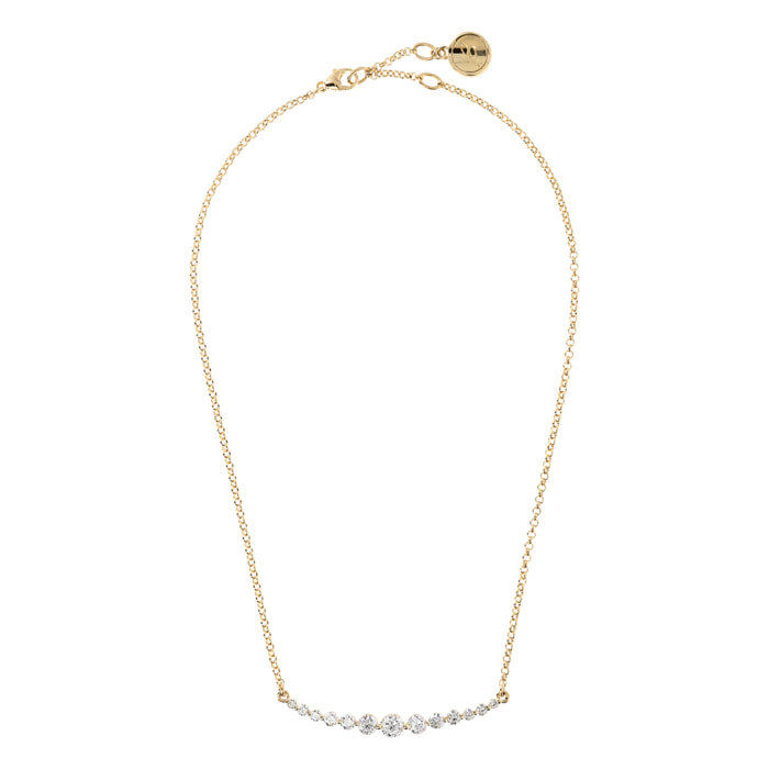 Collana Golden Catena Rolo con Punti Luce in Cubic Zirconia