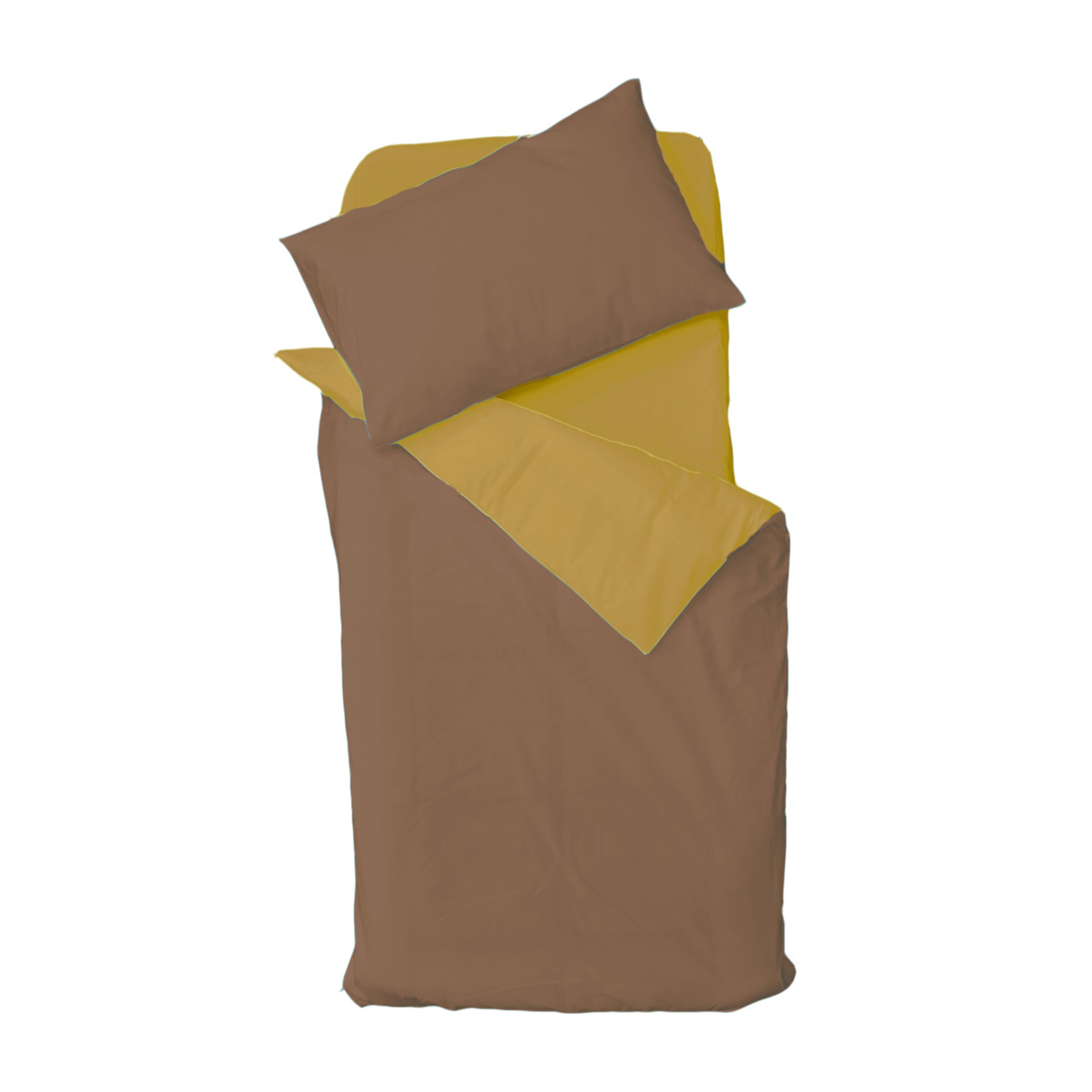 Parure de couette bicolore pour enfant - Marron Clair