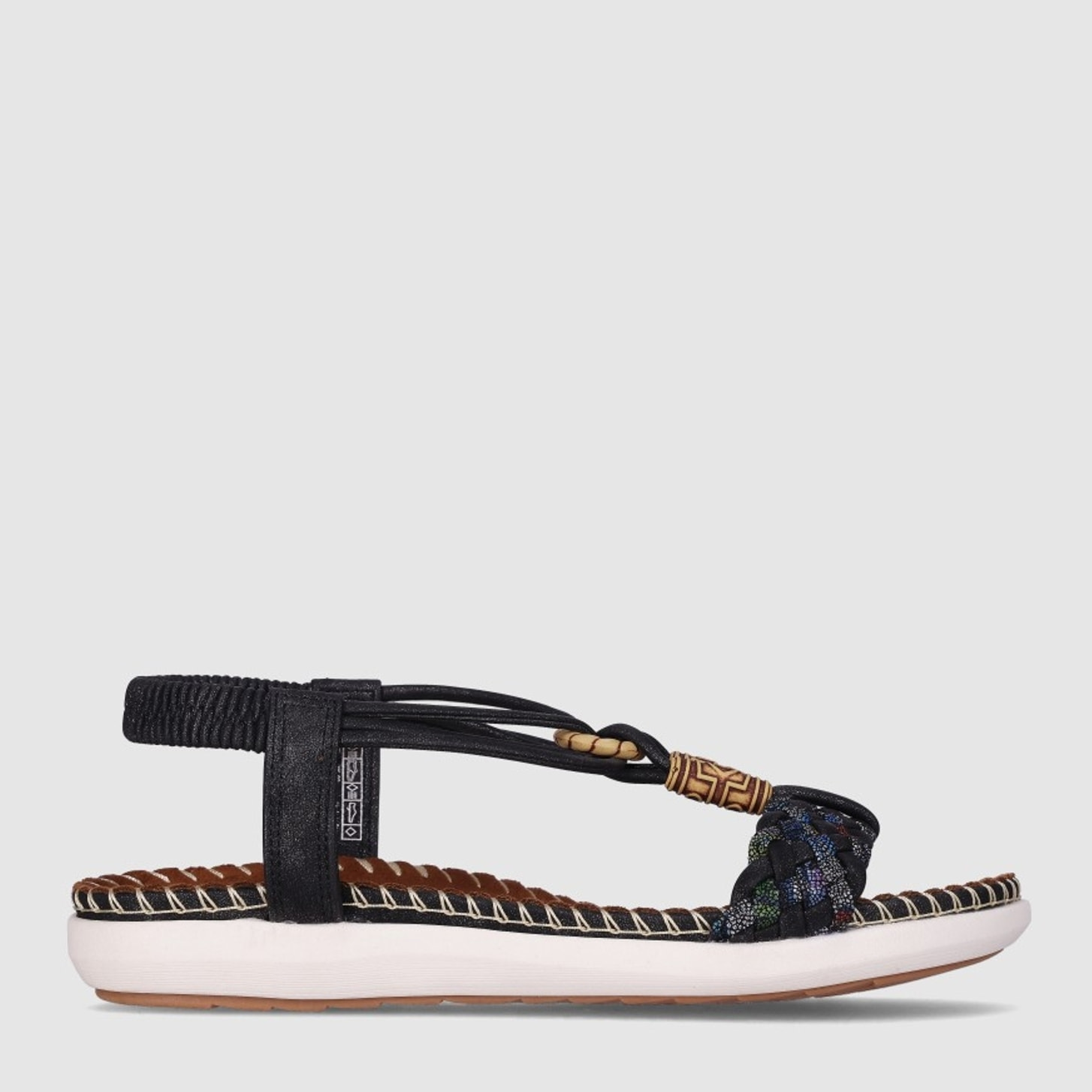 Sandalias - Negro - Tacón: Bajo