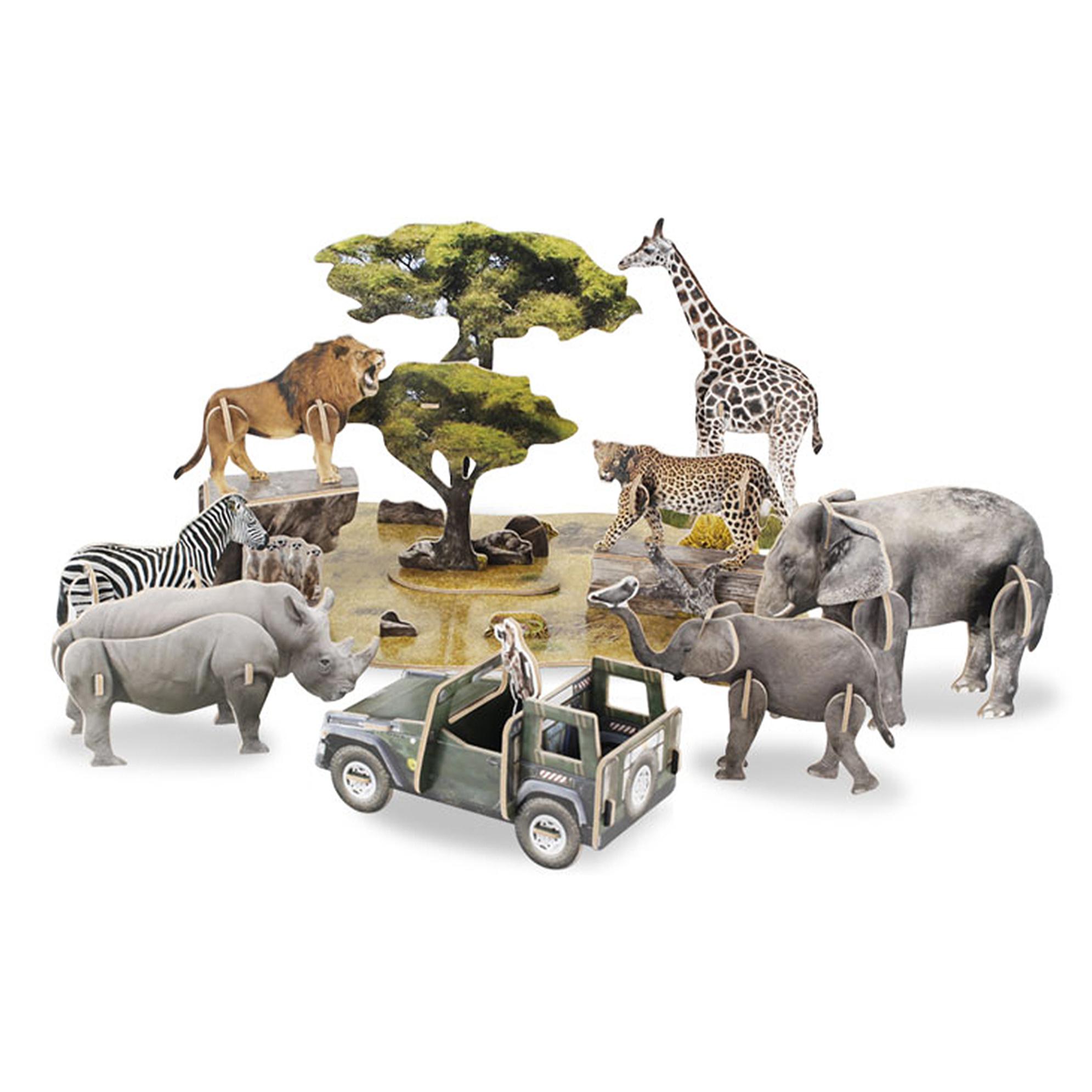 DAM Puzzle 3D Africa salvaje. 54,4x48x21,5 Cm. Color: Multicolor