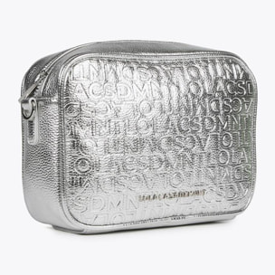 Borsa a tracolla monogrammi metallizzata