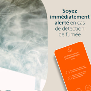 Détecteur de fumée connecté - Sirène 85 dB