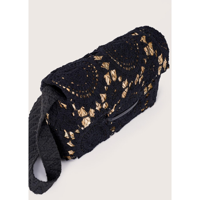 Camomilla - Borsa a tracolla BLACE in fibra naturale per donna