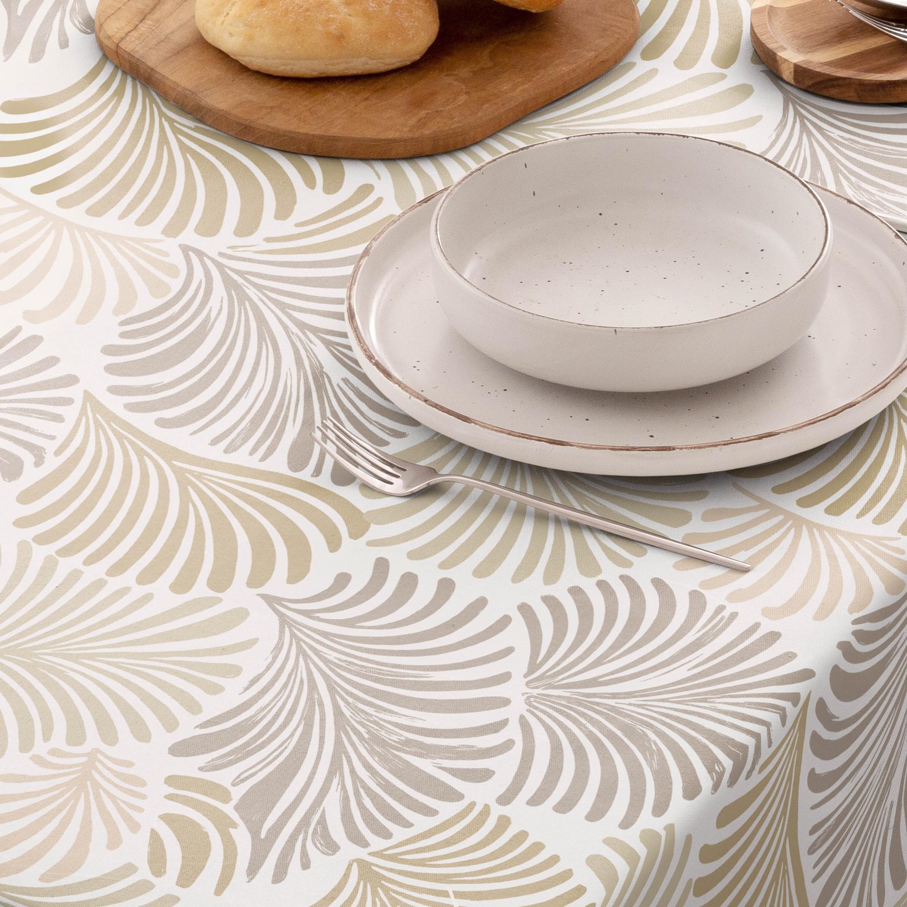 Nappe anti-taches IZMIR BEIGE - en 100 % coton