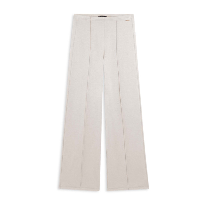 Pantaloni donna wide leg con cucitura centrale