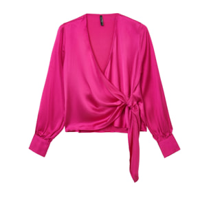 Blusa incrociata con fusciacca