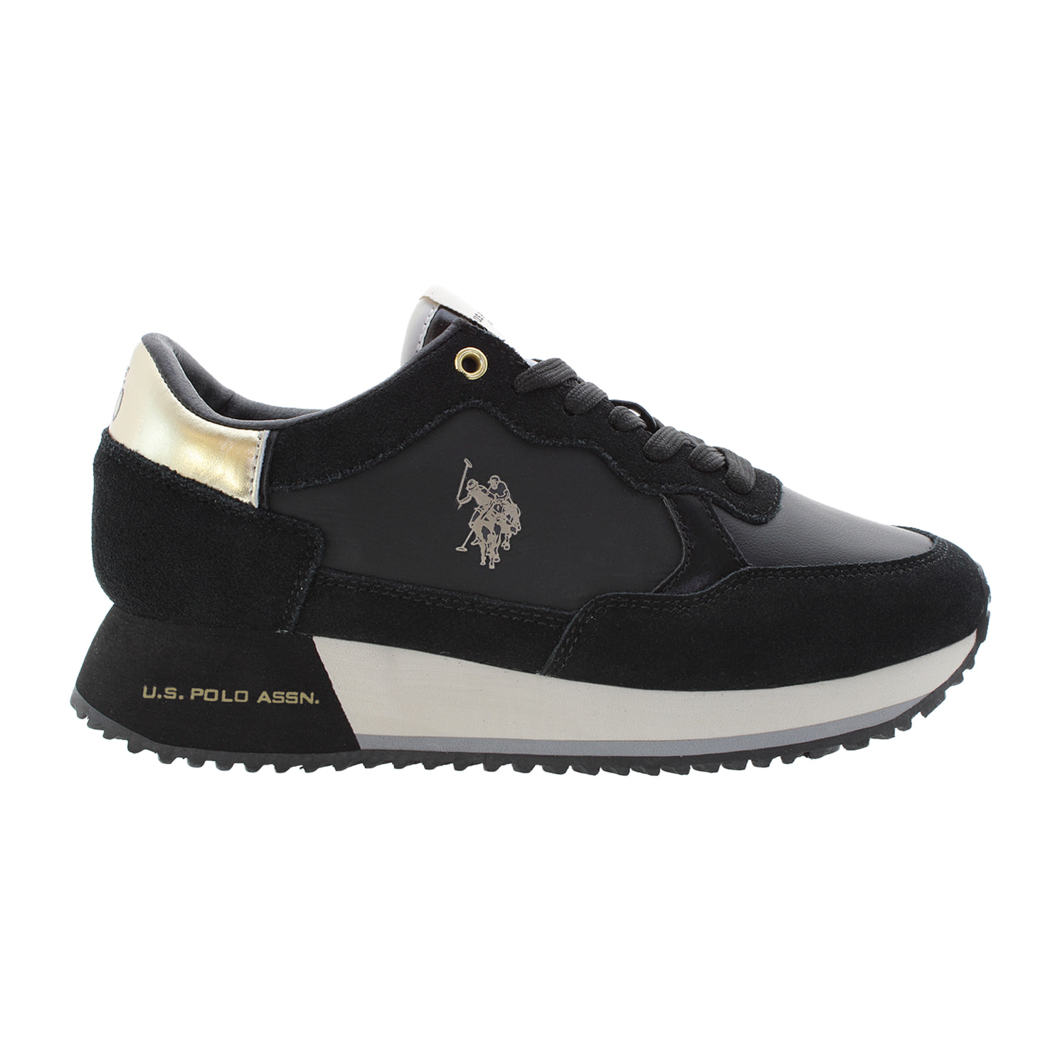 U.S. Polo Assn. - Sneakers SACHA005WDSN2 in camoscio per donna