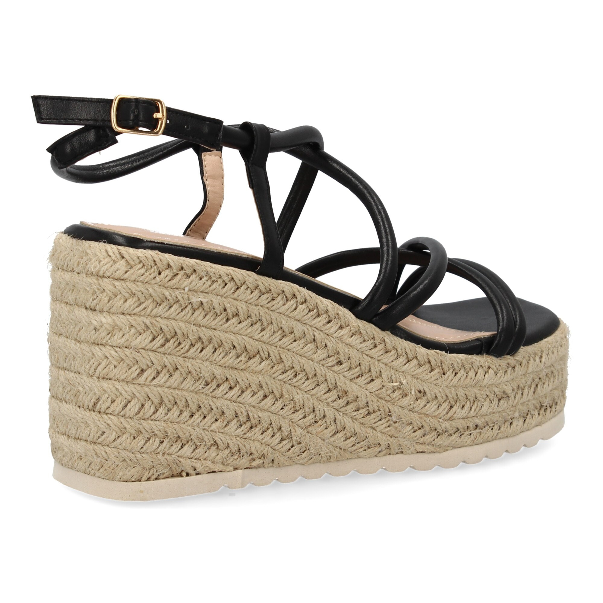 Sandalias de cuña de yute para mujer, comodas y elegantes diseño moderno con tiras cruzadas