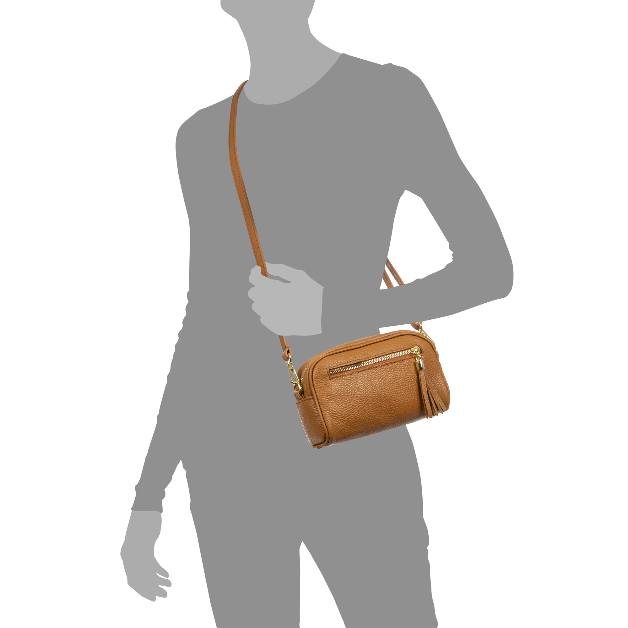 Altilia bolso bandolera mujer. Piel auténtica Dollaro.