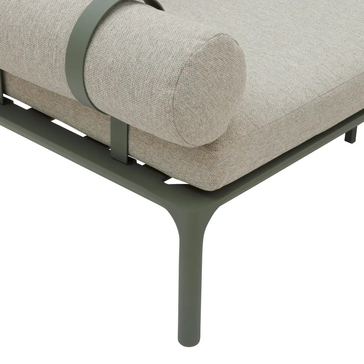 Salon de jardin "Dilors" vert laurier 6 places en aluminium et polyester