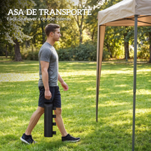 Pack 8 Pesos para Carpas, Bolsas de Pesos Pesas de Piernas para Cenador, Pabellón, Gazebo, de Tela Oxford 600D, Bolsas de Arena para Exteriores, sin Arena, Negro