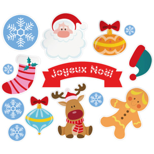 Sticker Noël décorations pour enfants - Autocollants stickers adhésifs noël - décoration fêtes